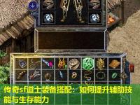 传奇sf道士装备搭配：如何提升辅助技能与生存能力